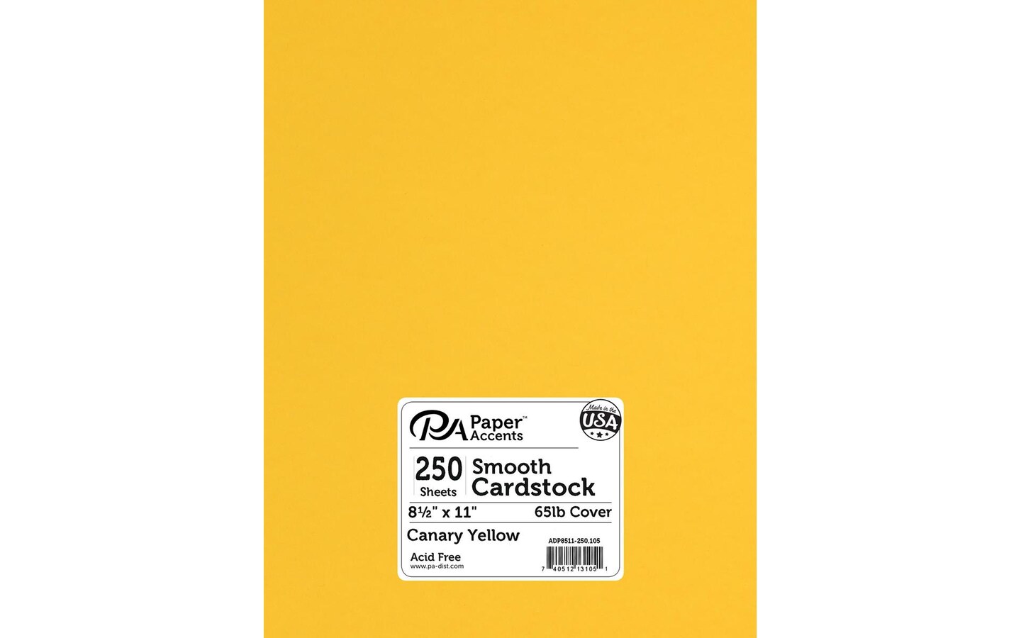 8.5 x 11 Premium Bright Color Card Stock Paper - 65lb Cover - 250 Sheets