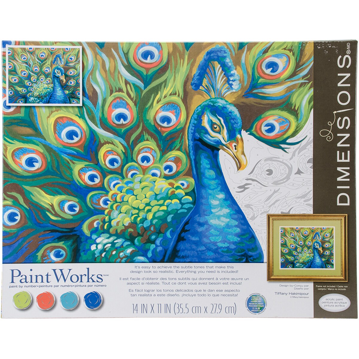 Paint Works Paint by Number Kit 14x11 Wild Feathers