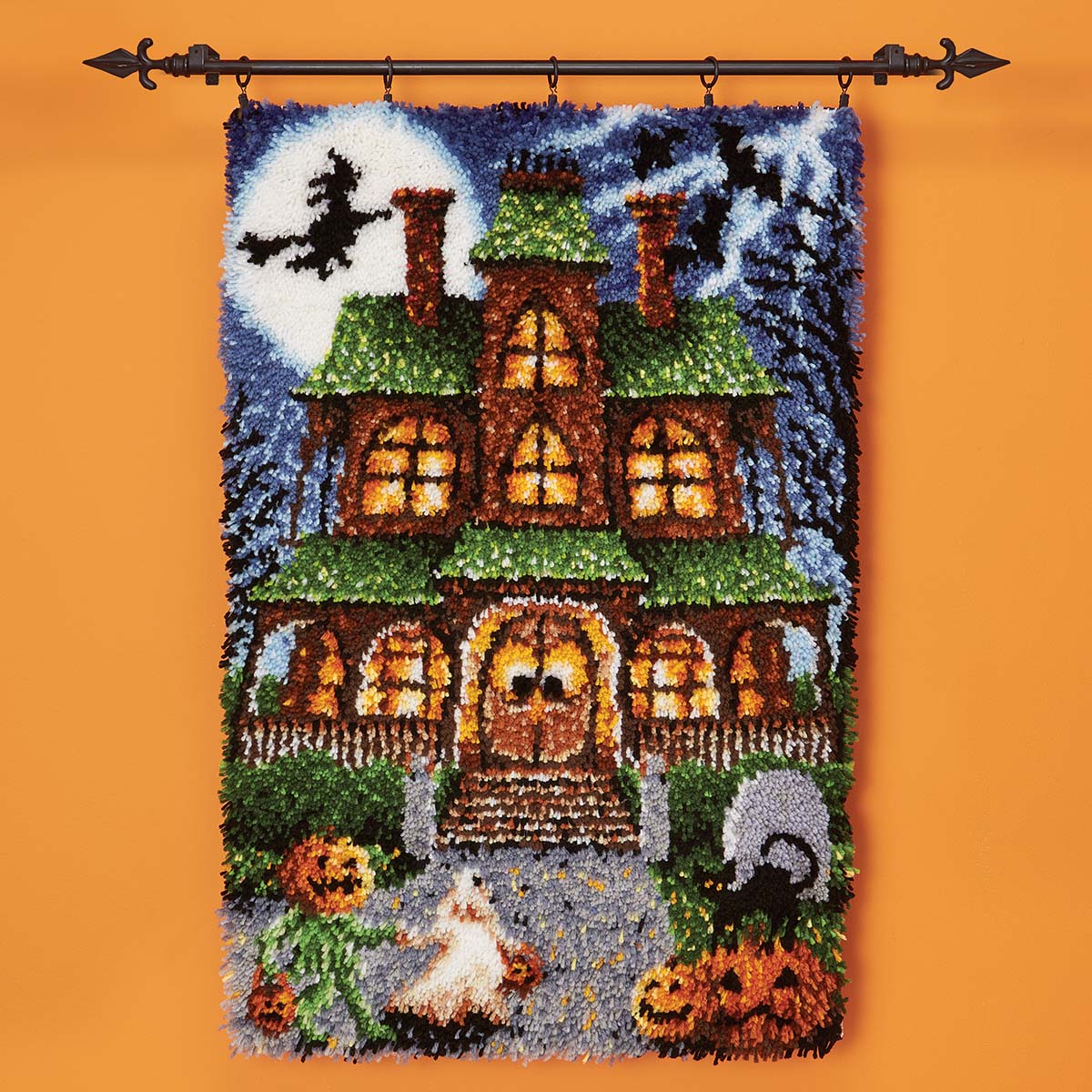 Herrschners Spooky Pillow Latch Hook Kit