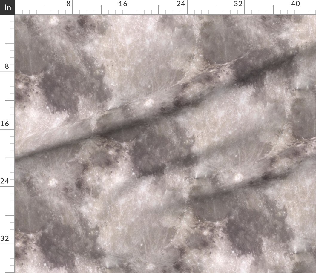 Various Fabrics by the Yard or Fat Quarter Lunar Moon Texture Planet Space Map Modern Home Decor Custom Printed Fabric by Spoonflower