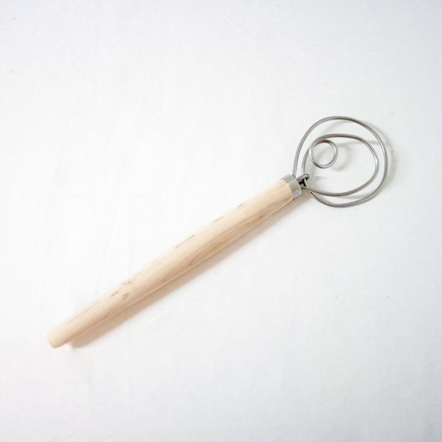 Lehman's Old Country Maple Dough Mixing Whisk Baking Tool Quick Mixing