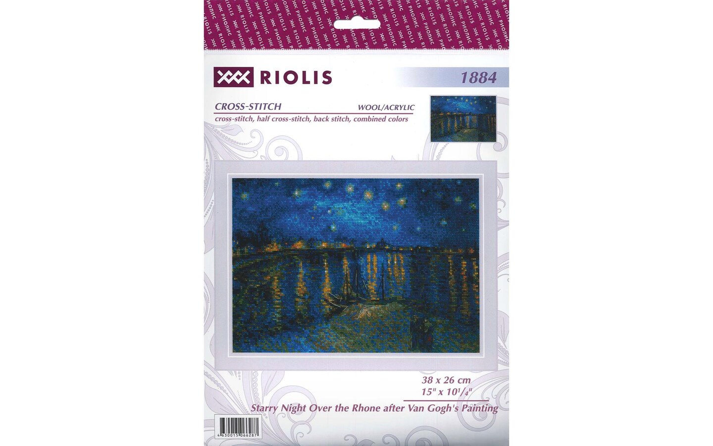 Riolis Cross Stitch Kit Starry Night Over Rhone