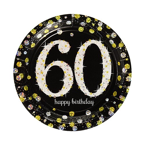 Sparkling Celebration &#x22;60&#x22; Round Plates