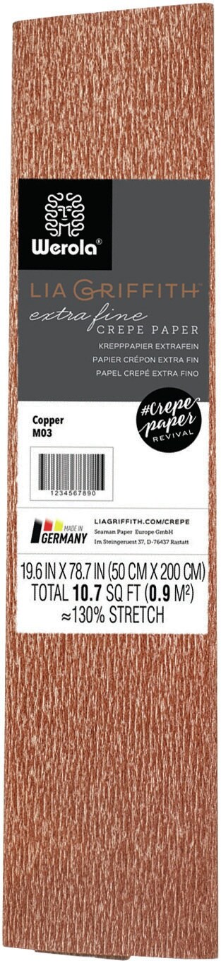 Lia Griffith Metallic Crepe Paper 19.6&#x22;X78.7&#x22;-Copper