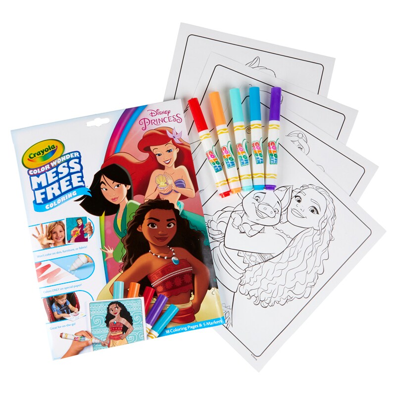 Crayola 20ct Color Wonder Princess Mini Activity Pad Coloring Kit