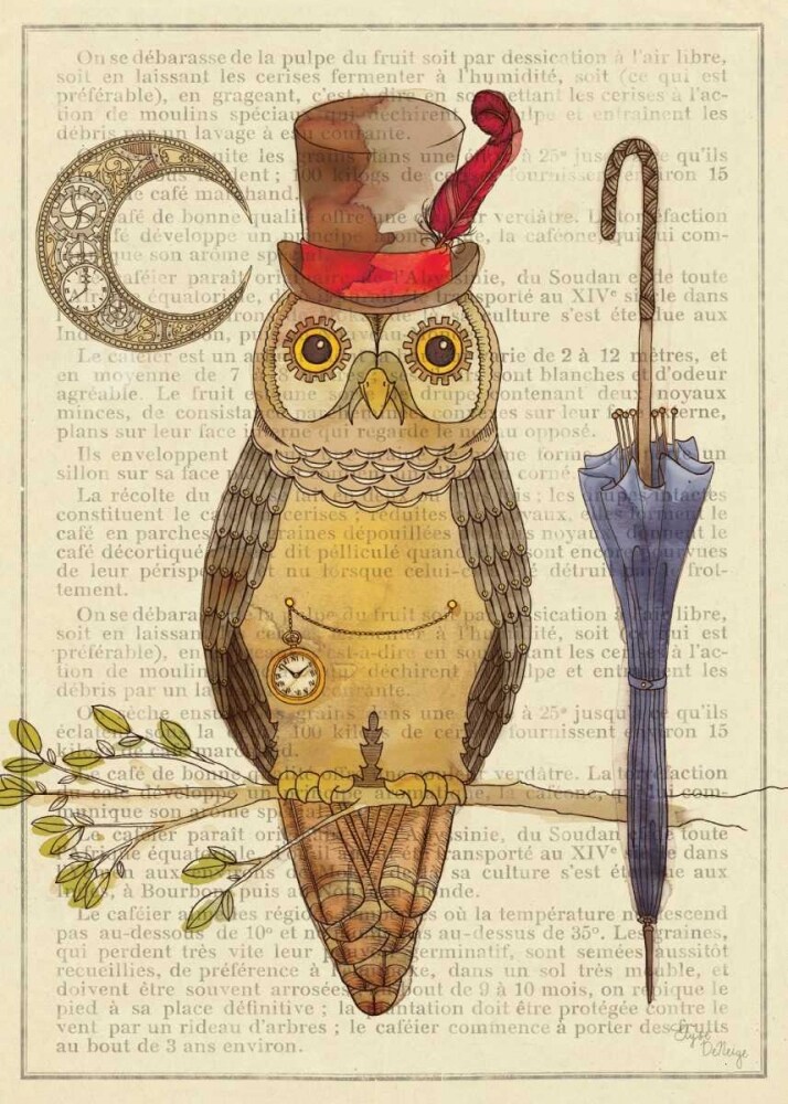 Steampunk Owl I Poster Print by Elyse DeNeige - Item # VARPDX13287