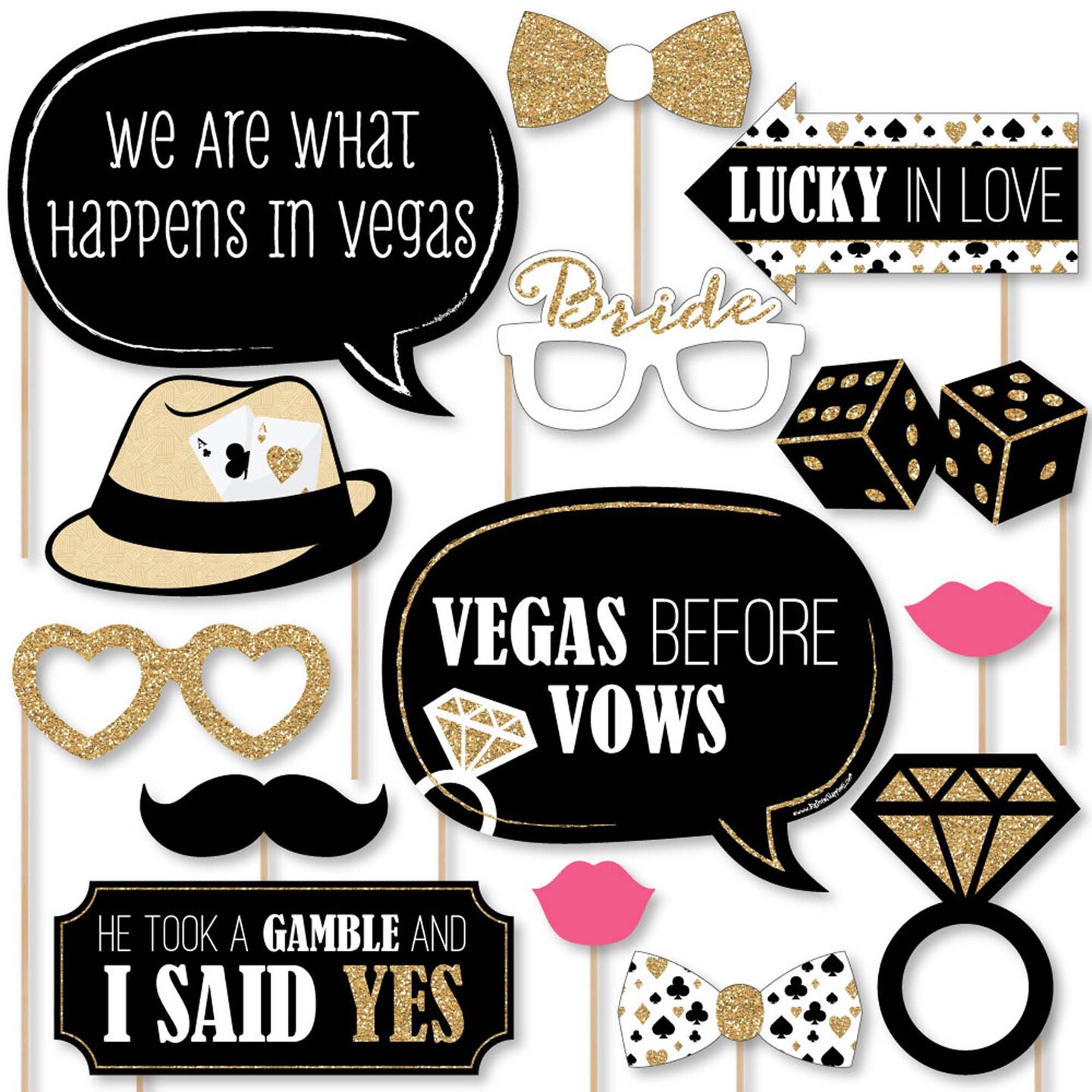 Big Dot of Happiness Vegas Before Vows Las Vegas Bridal Shower or