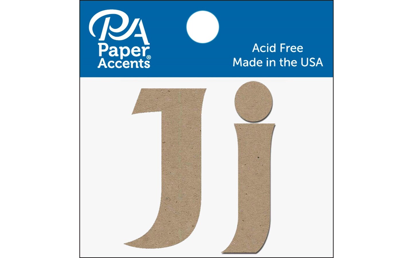 Chipboard Letter 2&#x22; Jj 2pc Natural