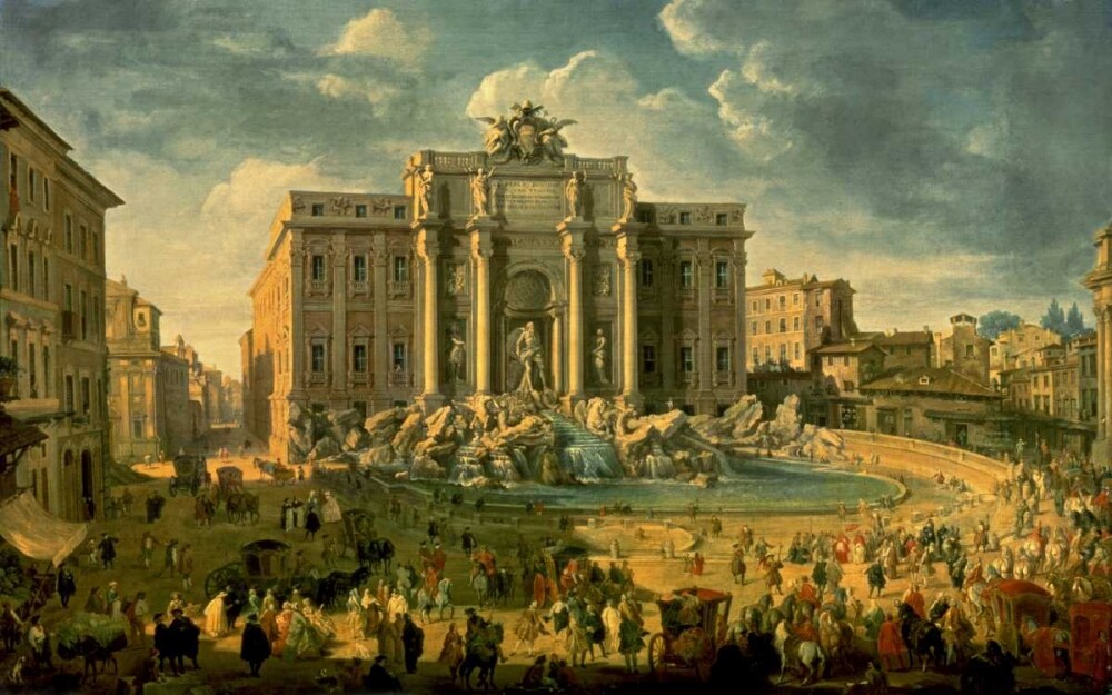 The Trevi Fountain in Rome Poster Print by Giovanni Paolo Pannini - Item # VARPDX132092