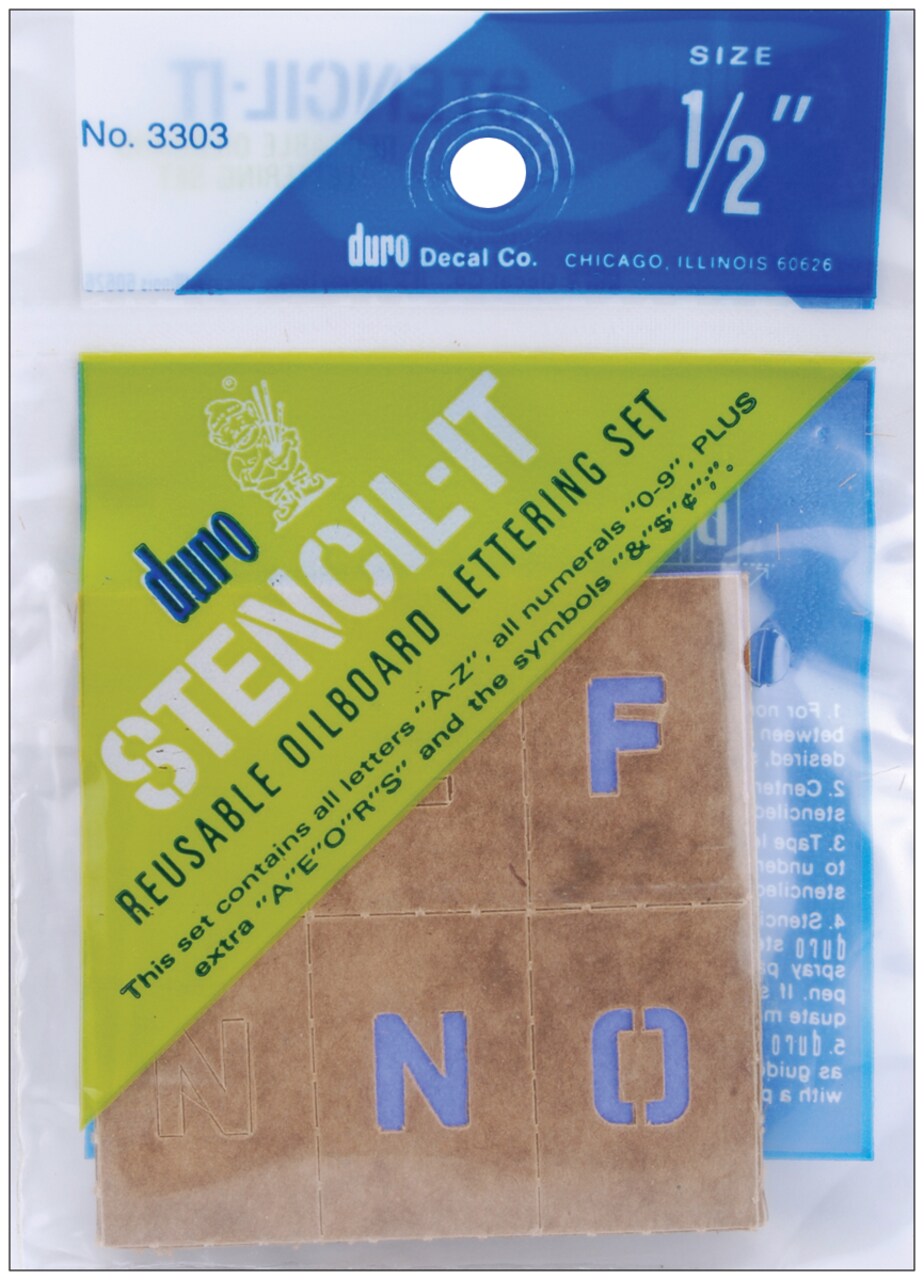 Duro Lettering Duro Stencil-It Reusable Lettering Set-.5