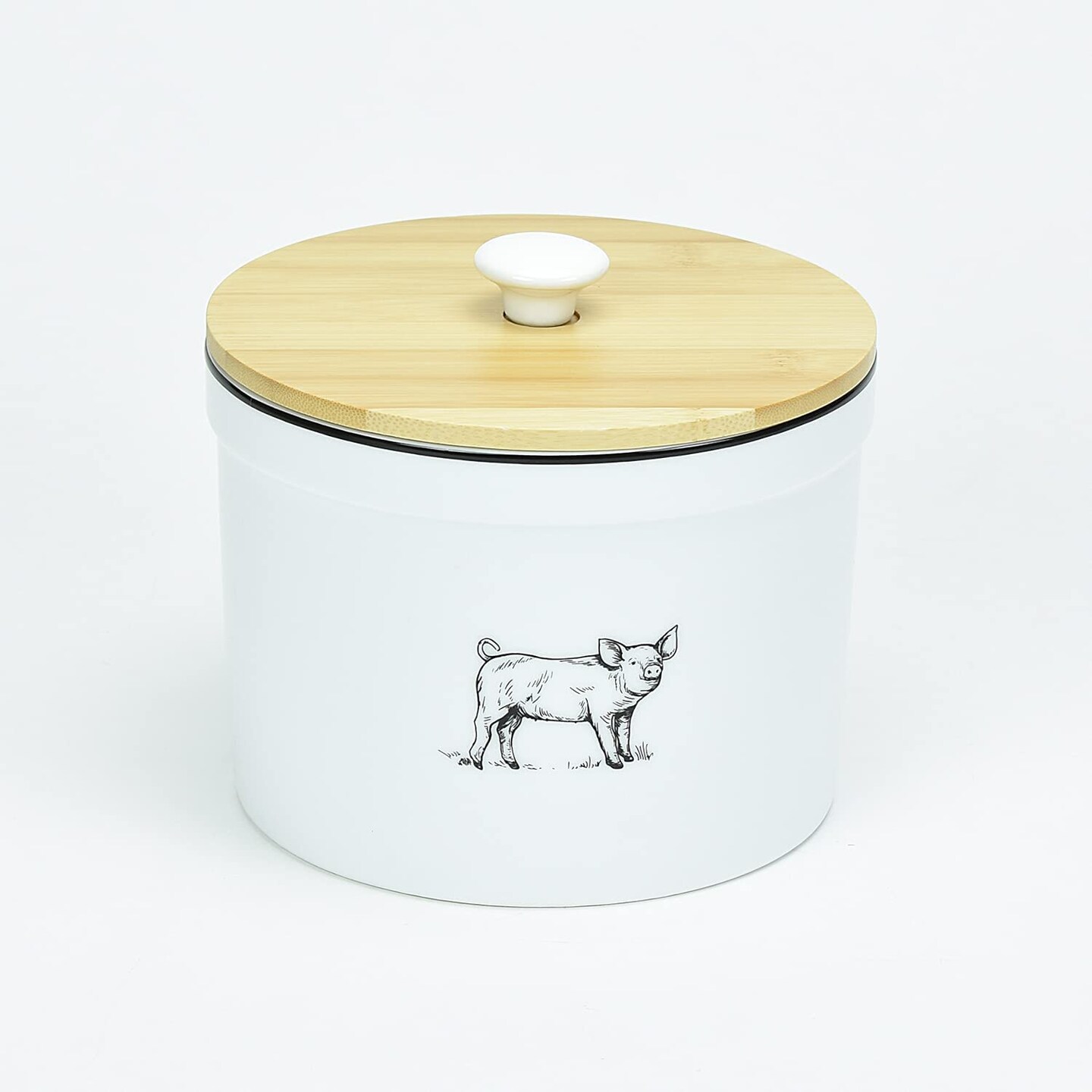 Country Farm Kitchen Canister - Medium with Pig