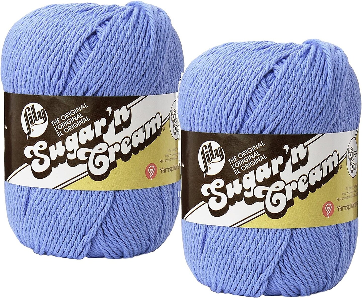 (Pack of 2) Lily Sugar&#x27;n Cream Yarn - Solids Super Size-Cornflower