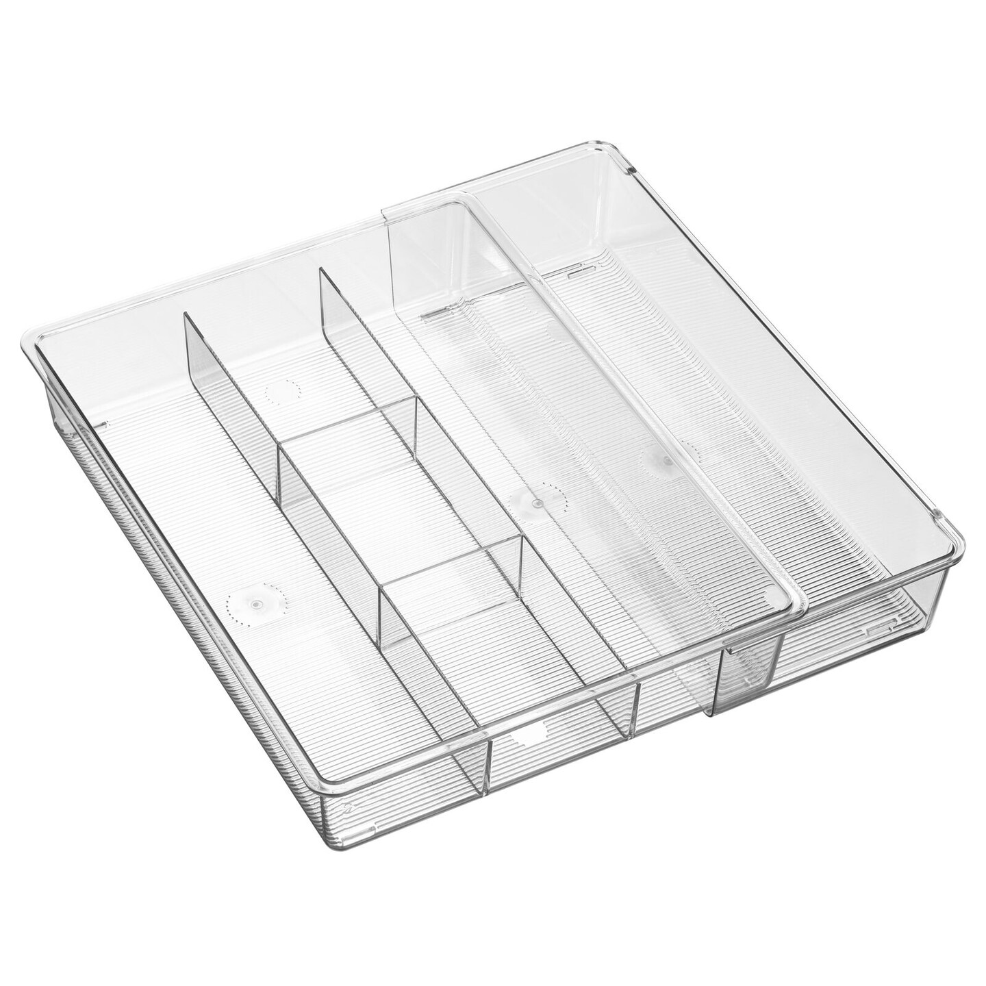 mDesign Expandable InDrawer 5 Section Kitchen Utensil Organizer Tray