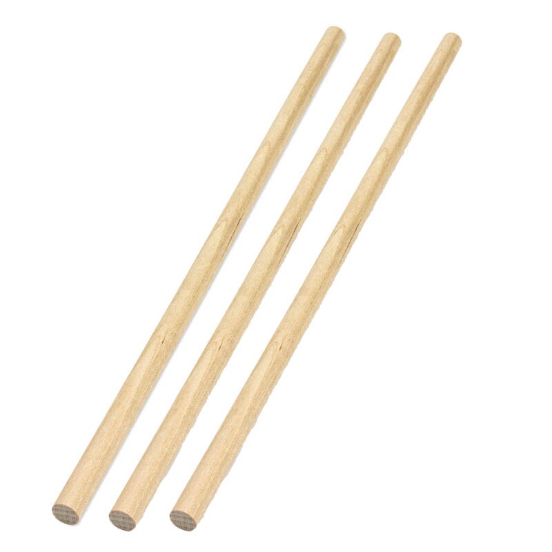 Wood Dowels, 3/8&#x22;, 25 Per Pack, 3 Packs