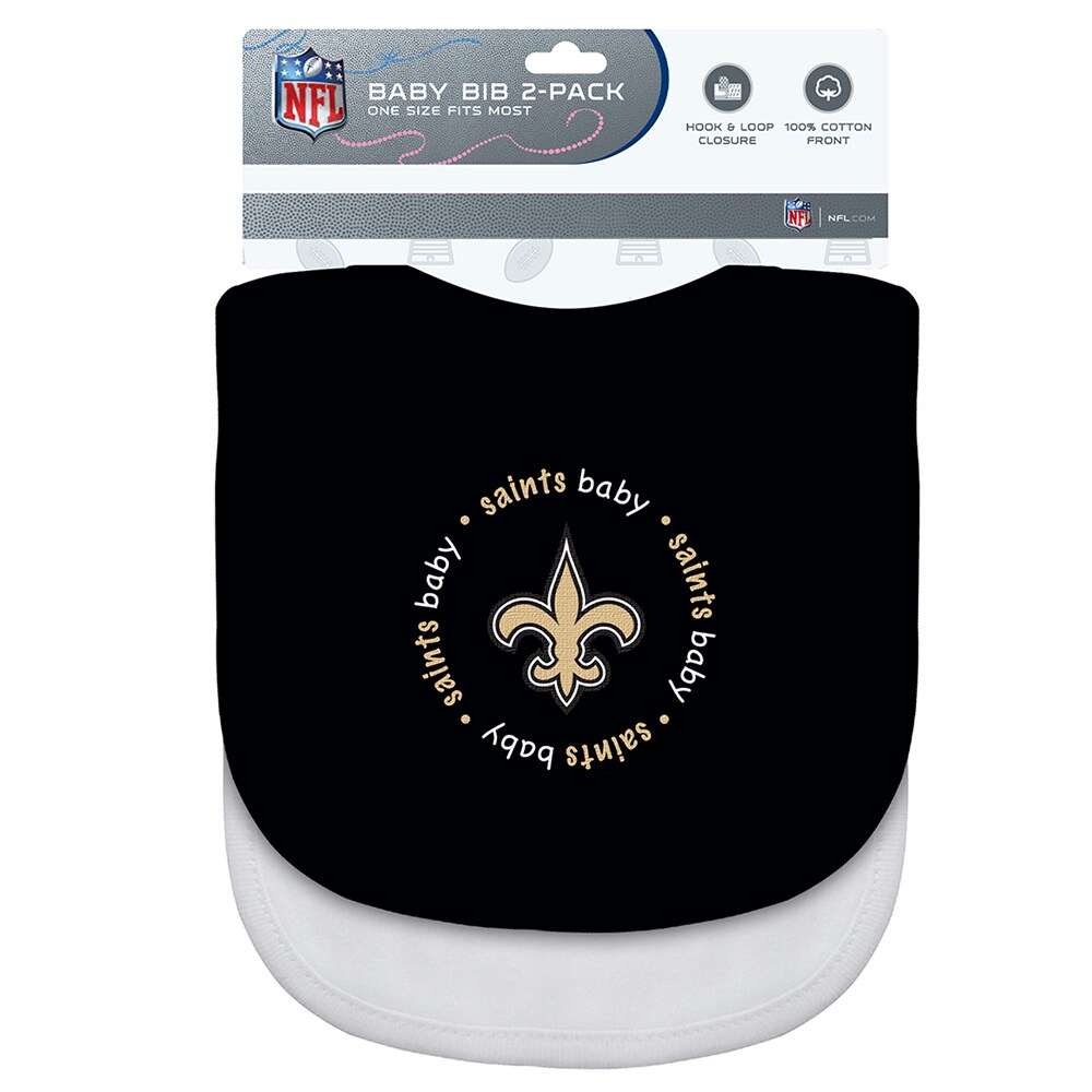 Baby Fanatic Officially Licensed Unisex Baby Bibs 2 Pack - NFL New Orleans  Saints Baby Apparel Set