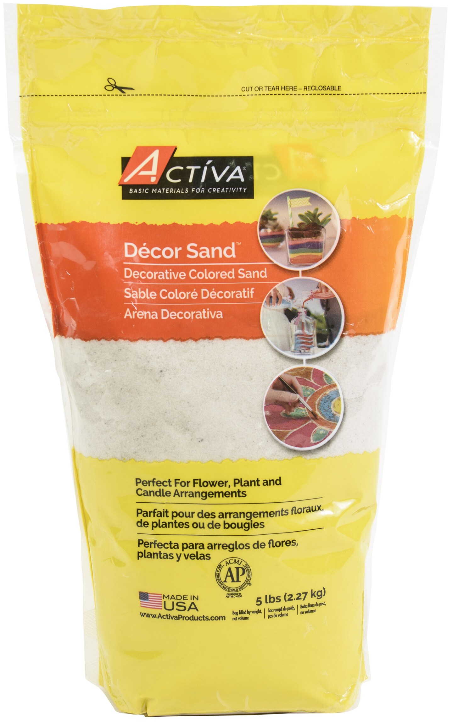 Activa Decor Sand 5Lbs-White