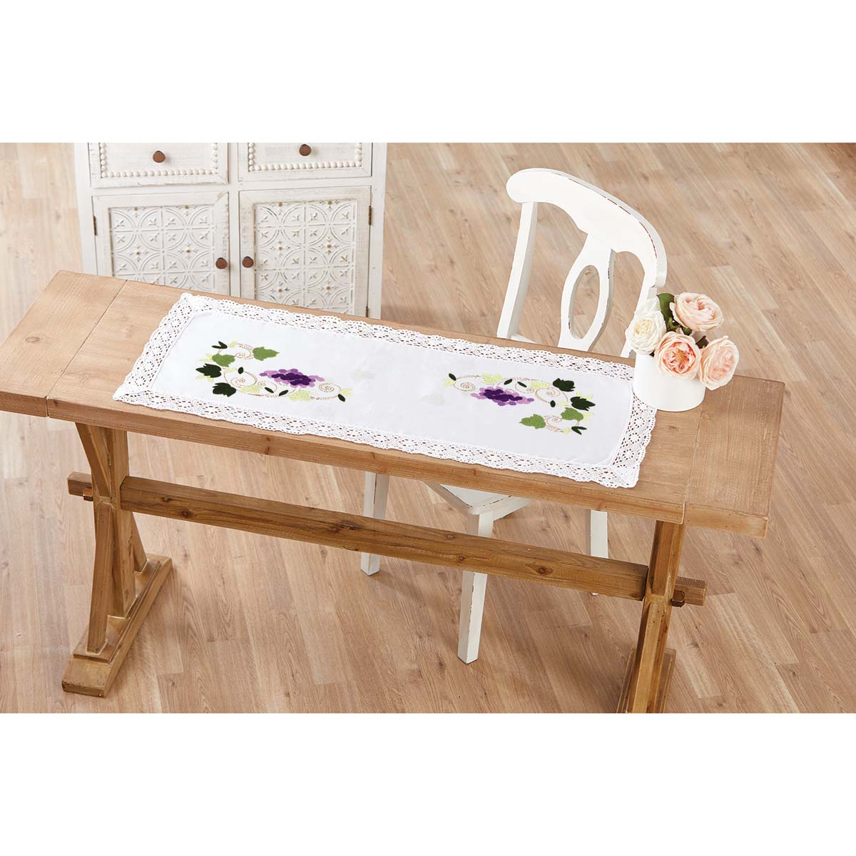 Herrschners Campania Table Runner Stamped Embroidery Kit