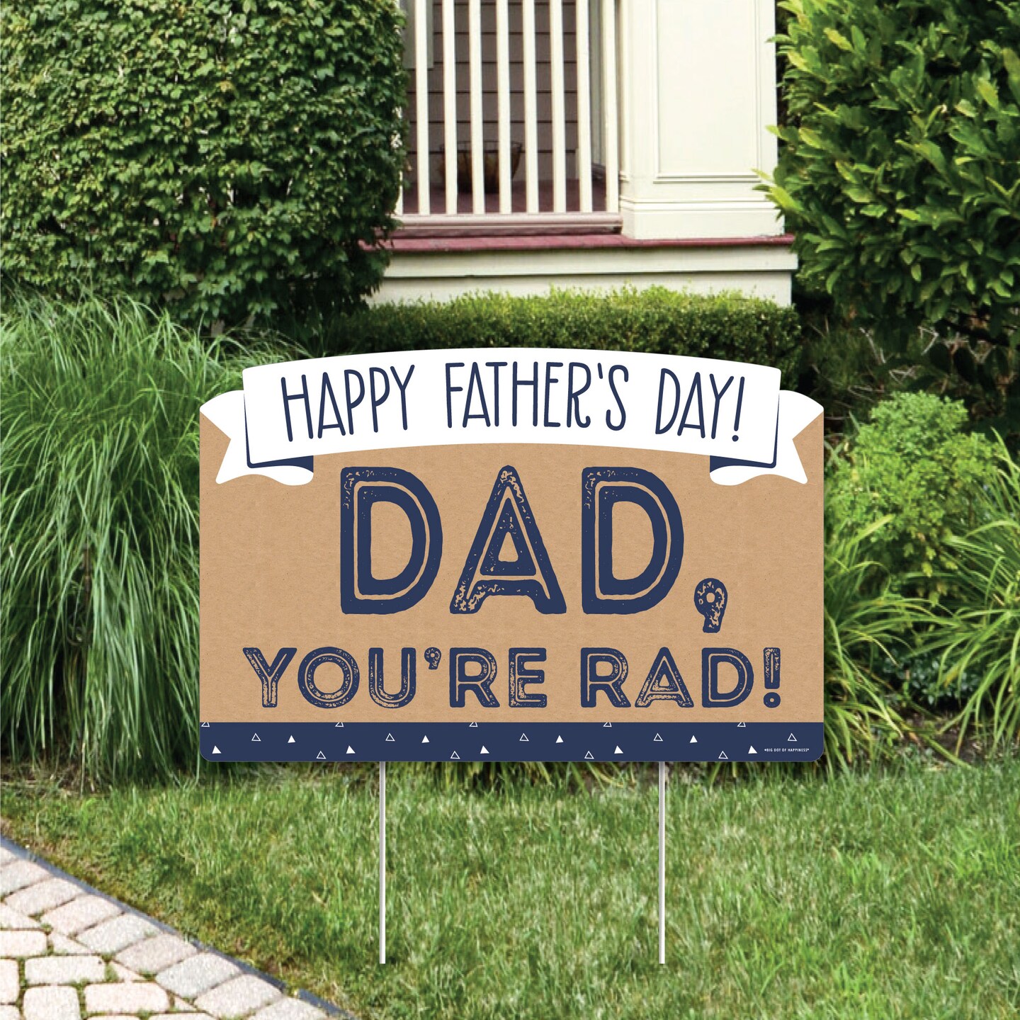 Big Dot of Happiness My Dad is Rad Father's Day Party Yard Sign Lawn