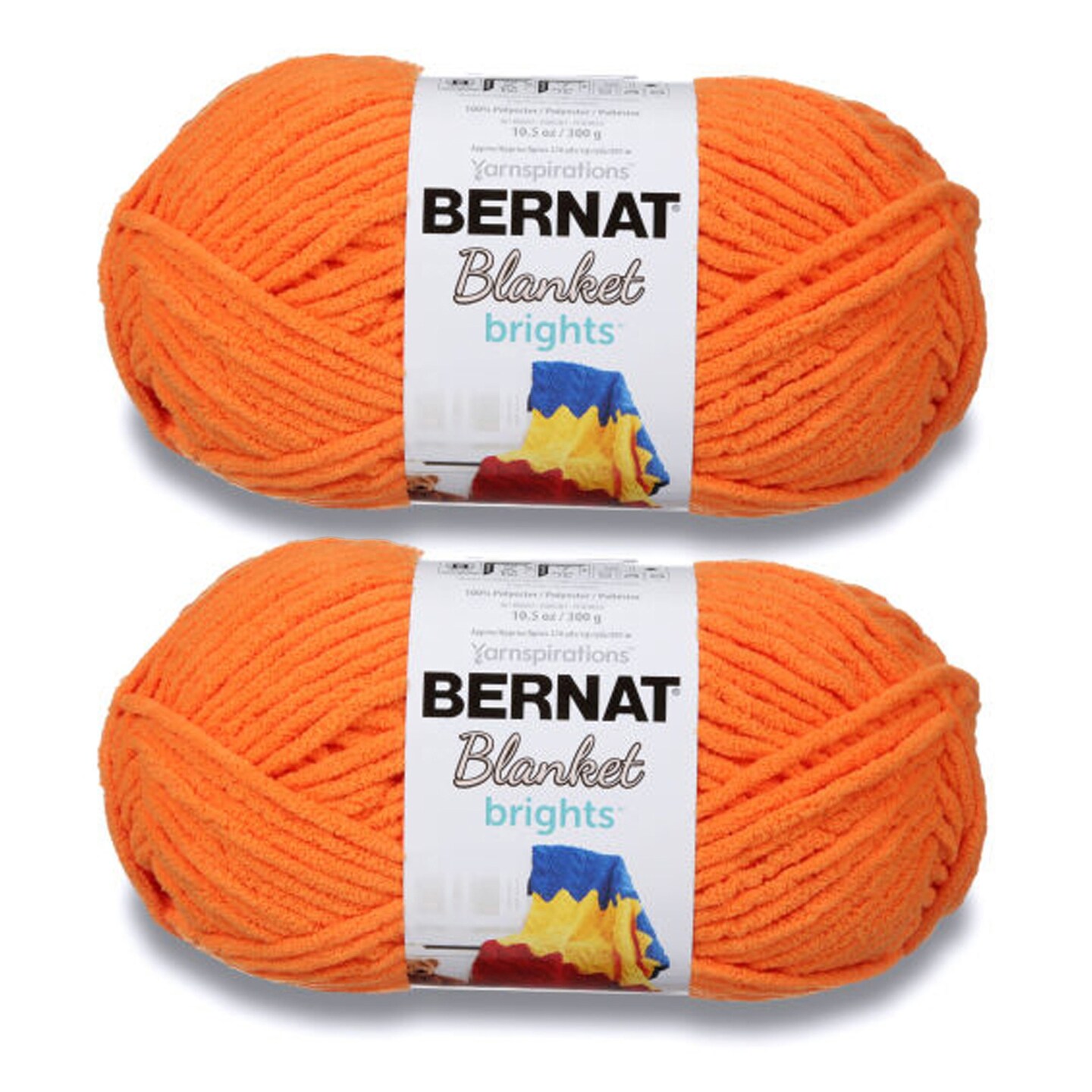 Larger size blanket in super soft Bernat Blanket Brights!