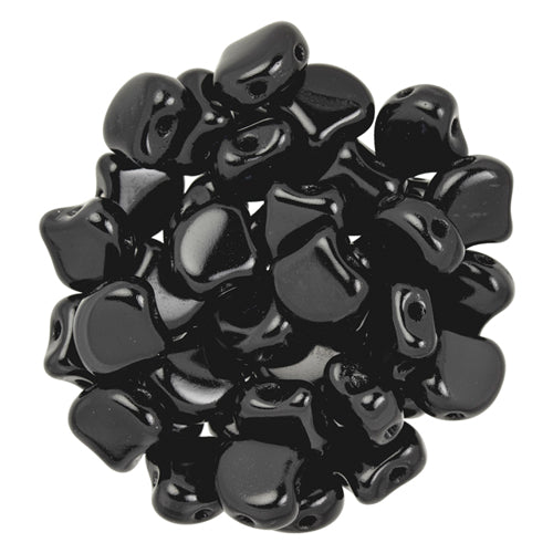 Ginko Beads, Jet, 8 grams
