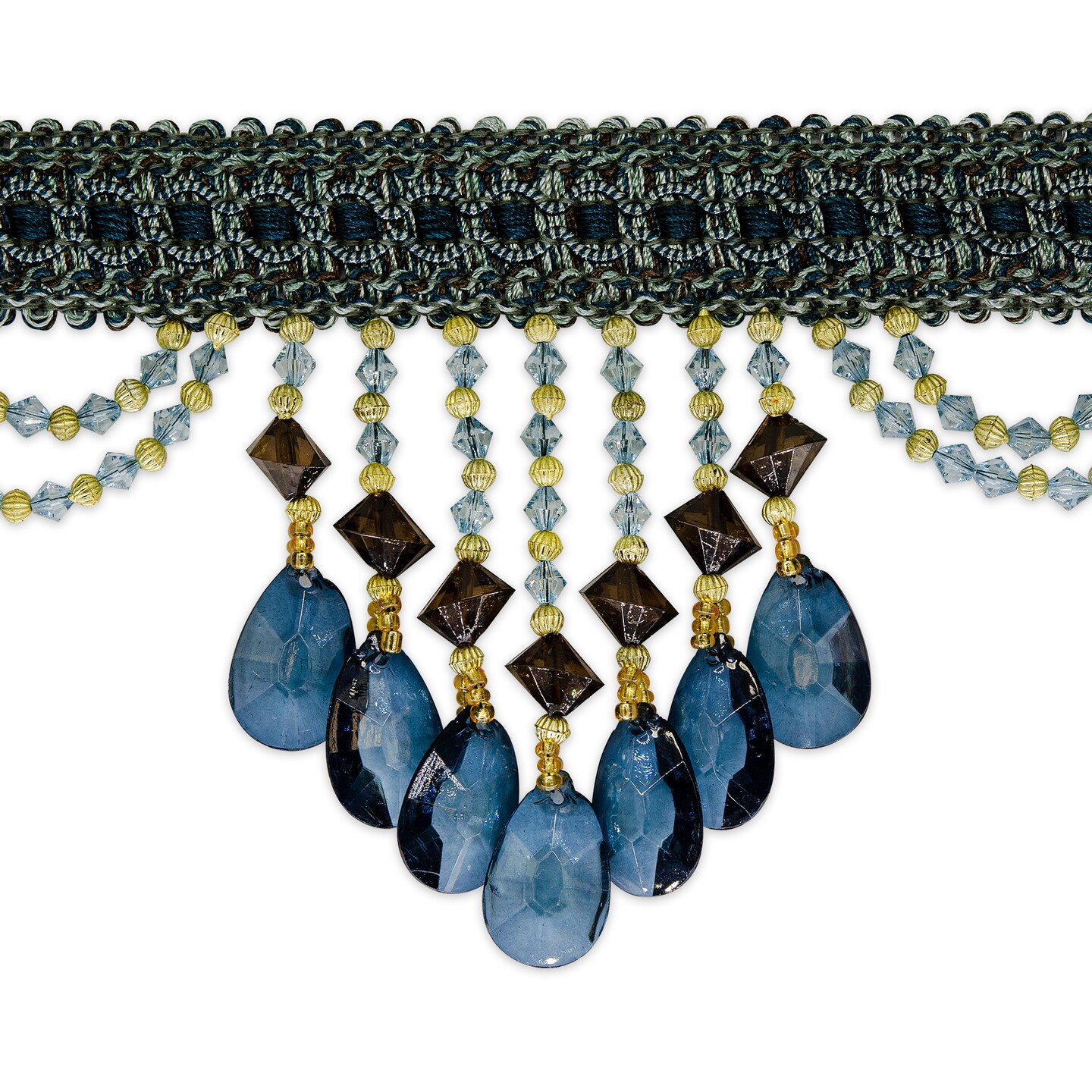 10 yards of Isabella Scalloped Bead Fringe Trim | 10 yard cut