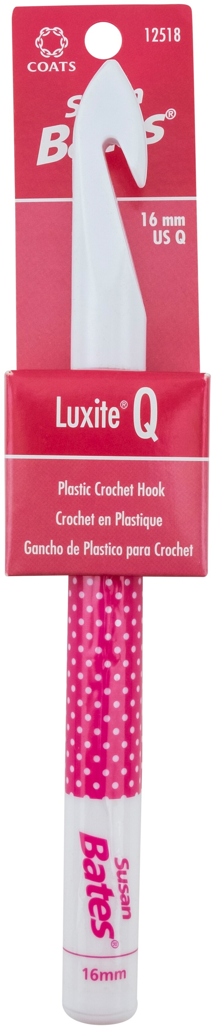 Susan Bates Luxite Plastic Crochet Hook-Size Q/16Mm