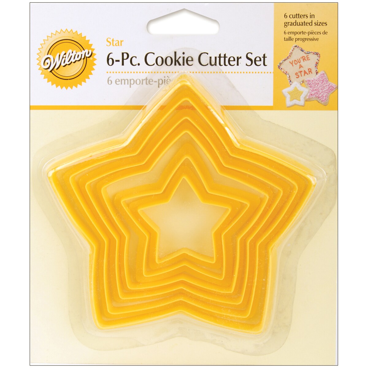 Wilton Nesting Plastic Cookie Cutter Set 6/Pkg-Stars
