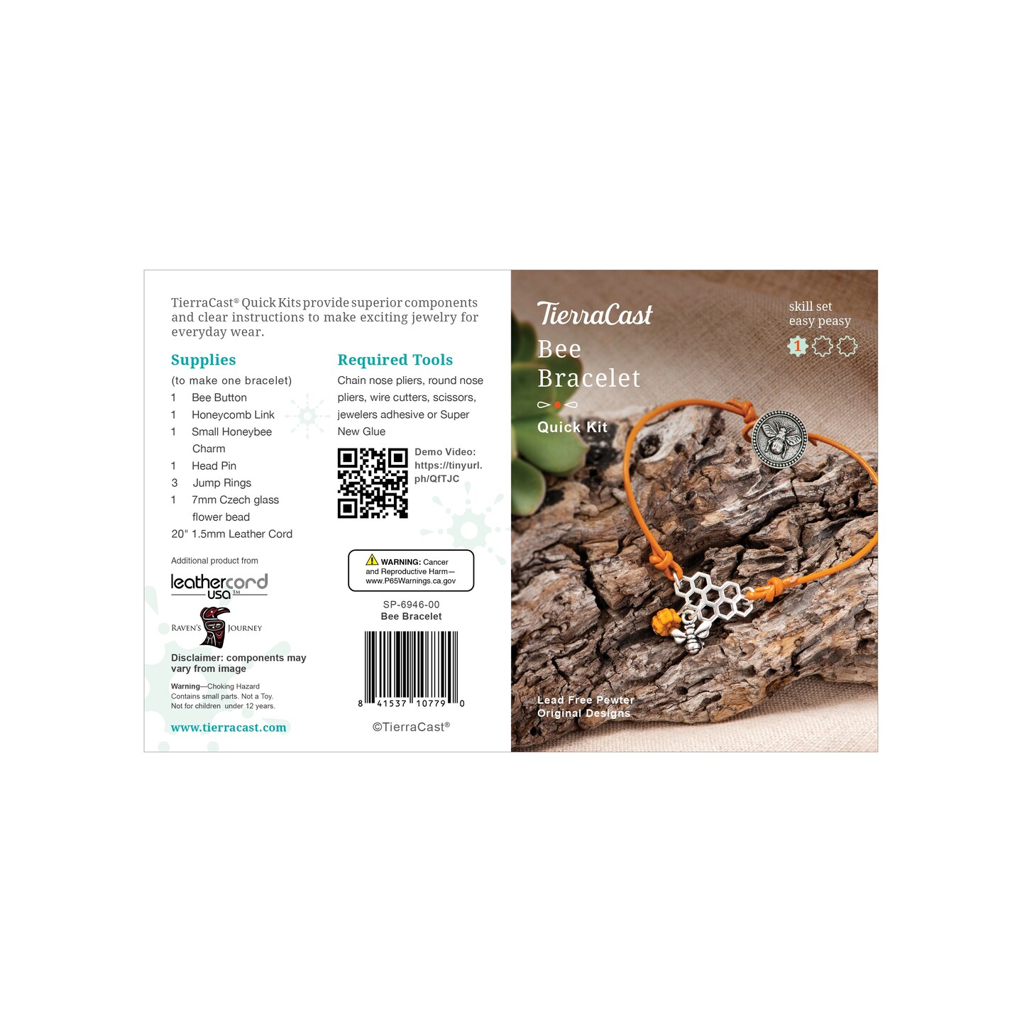 TierraCast Jewelry Making Kit-Bee Bracelet