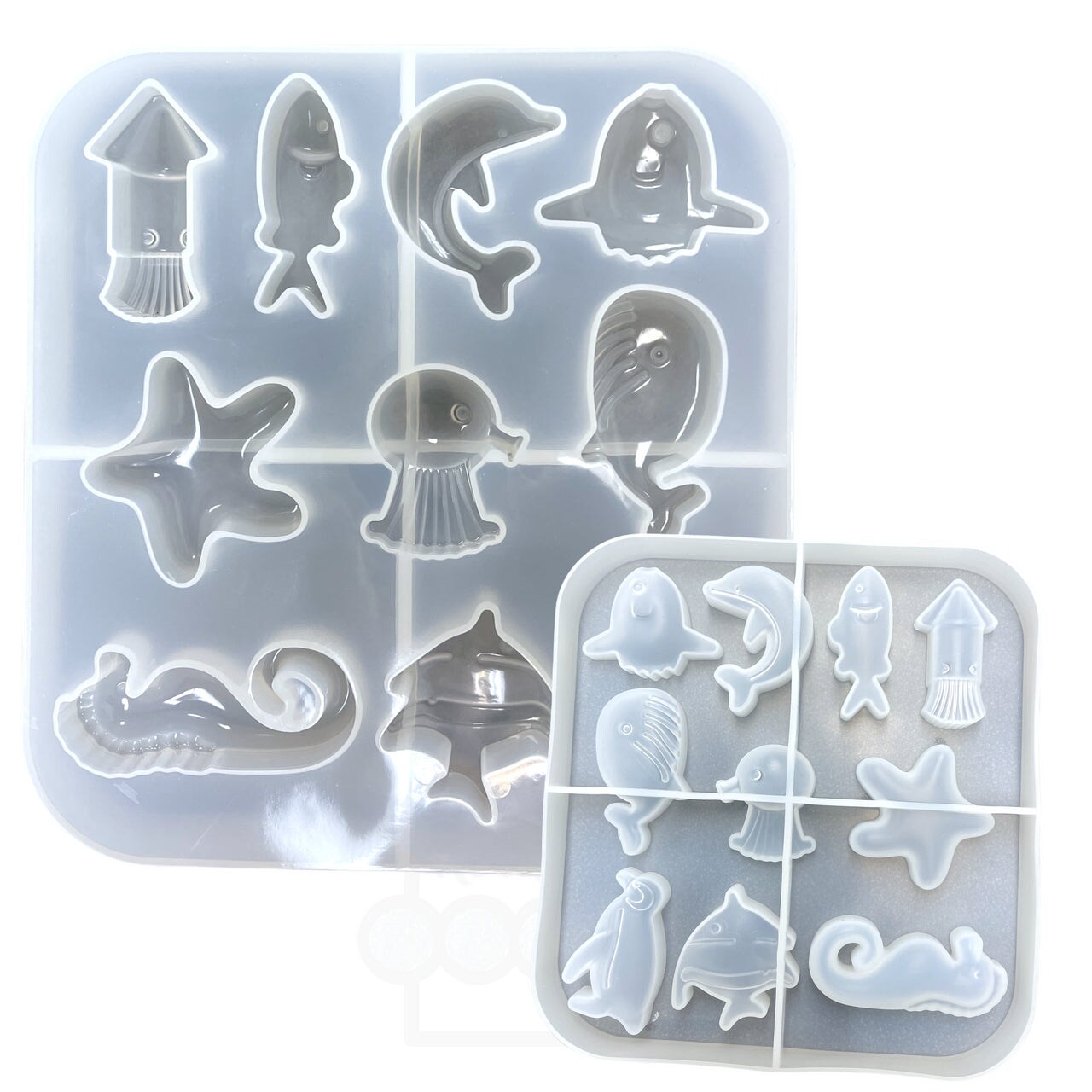 UV Safe Sea Creatures Charm Set Silicone Mold for UV or Epoxy Resin Art ...