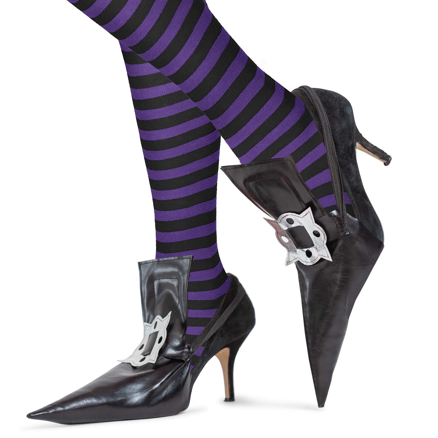 Witch Costume Shoe Covers - Wicked Hag Pointy Fake Shoes Accessories ...