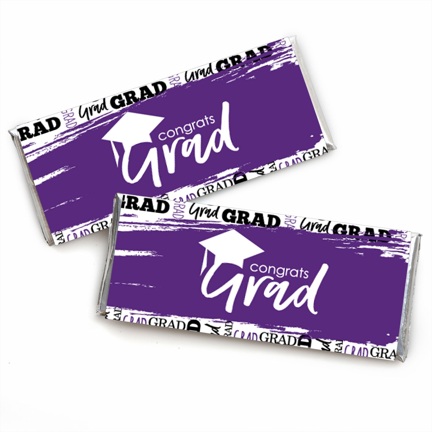 Big Dot of Happiness Purple Grad - Best is Yet to Come - Candy Bar Wrapper Purple  Graduation Party Favors - Set of 24
