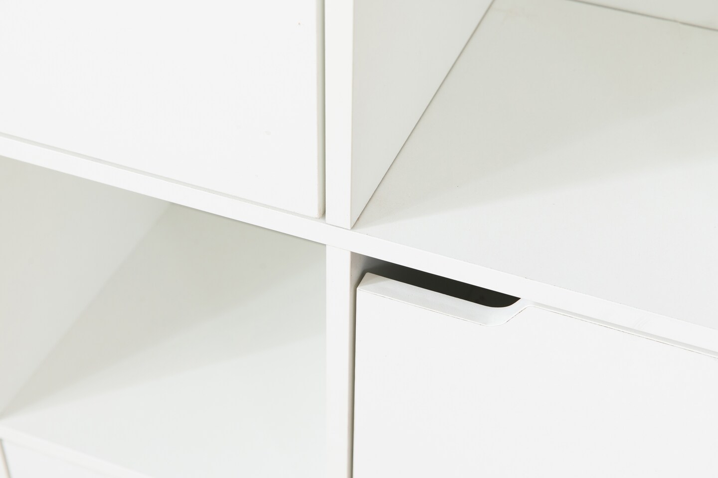 9 Cube Wooden Organizer With 5 Enclosed Doors and 4 Shelves