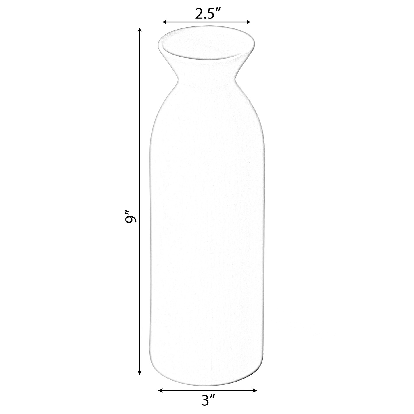 Uniquewise White Ceramic Table Flower Vase for Farmhouse and Home Decor - Ideal for Bohemian Modern Minimalist and Rustic Room Styling - Perfect for Pampas Grass, Fresh Flowers and Stems