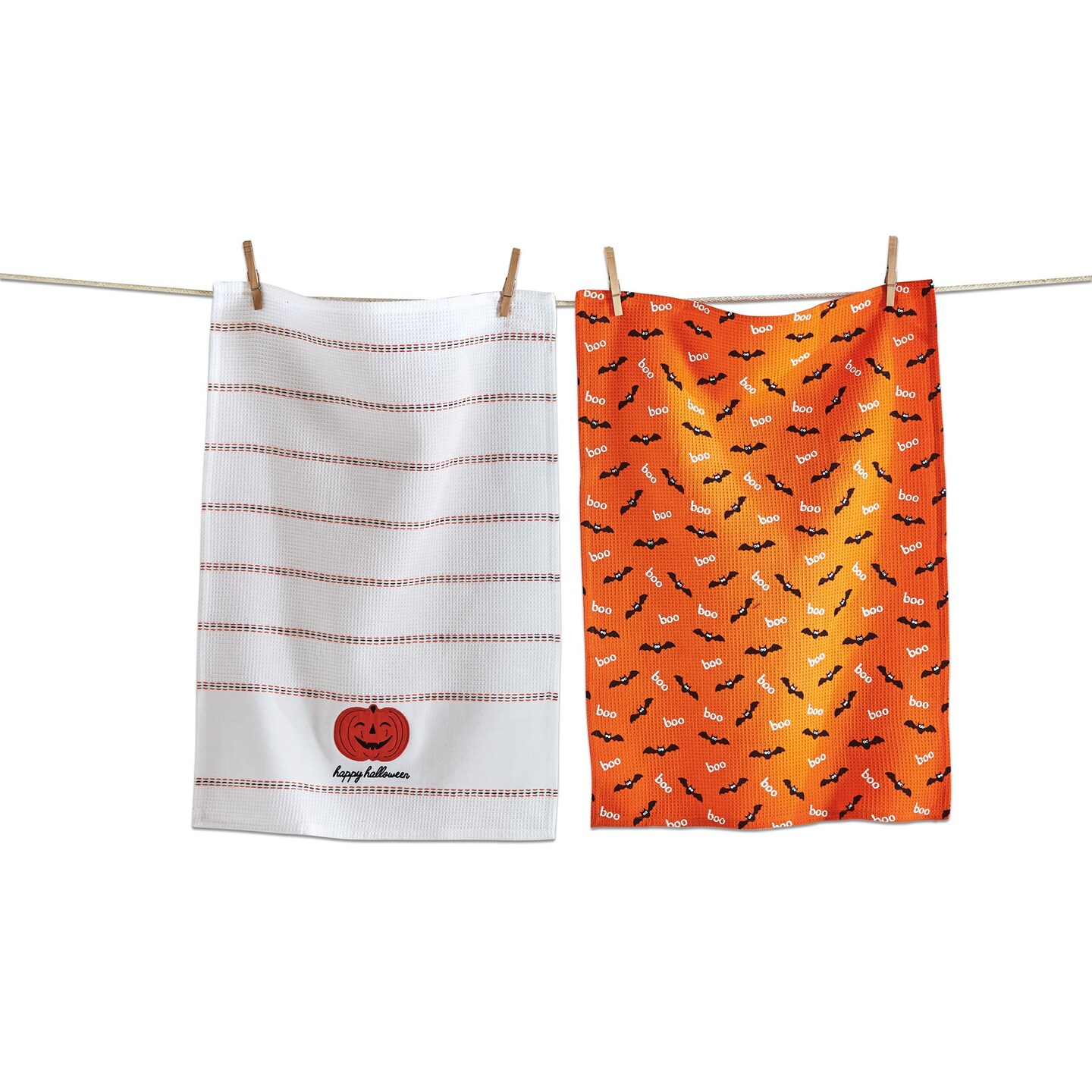 Happy Halloween Dishtowel Set of 2 Dish Cloth For Drying Dishes