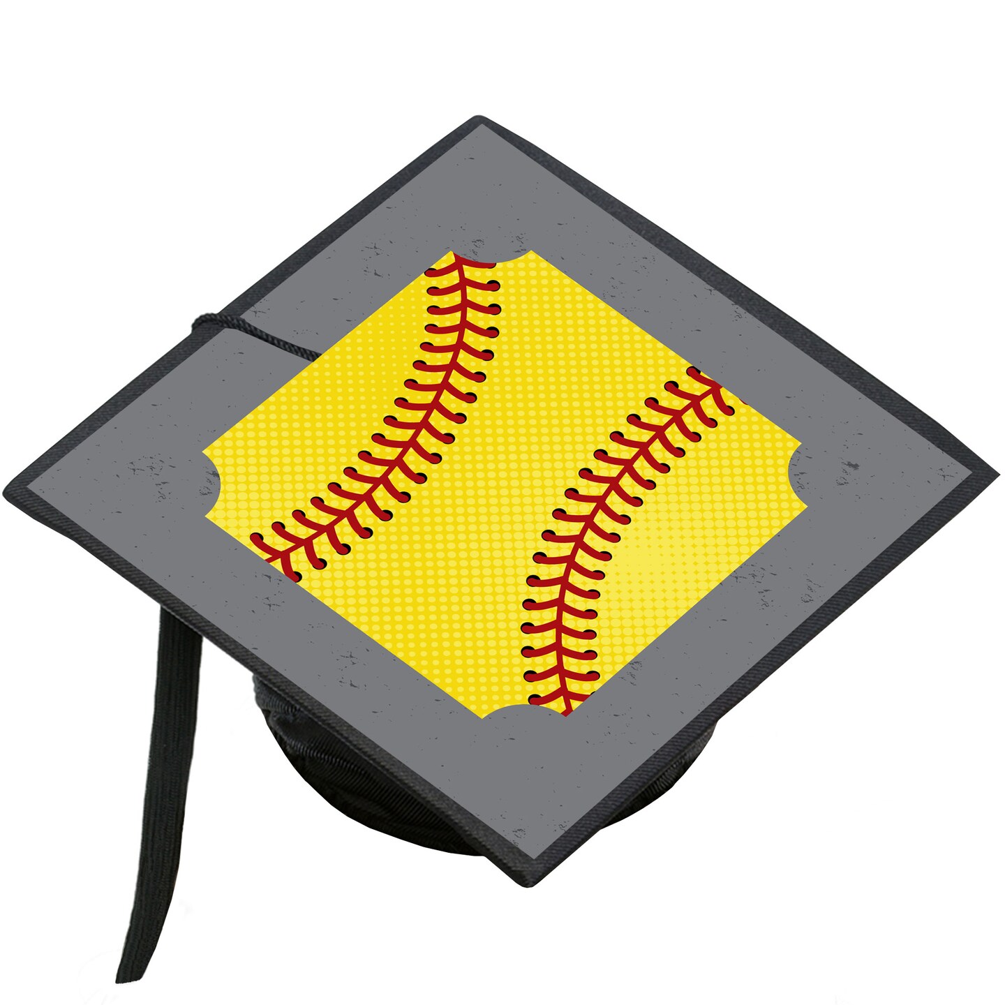 Big Dot of Happiness Grad Softball - Graduation Party Cap Decorations Kit - Grad Cap Cover