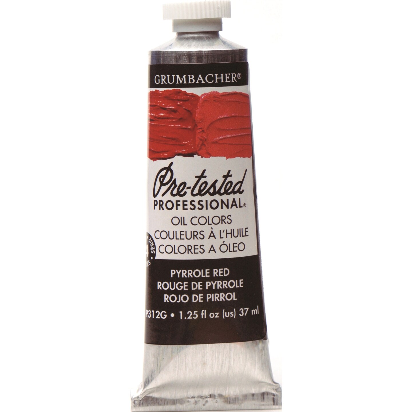 Grumbacher PreTested Oil Paint, 37ml/1.25 oz., Pyrrole Red (P312G) Michaels