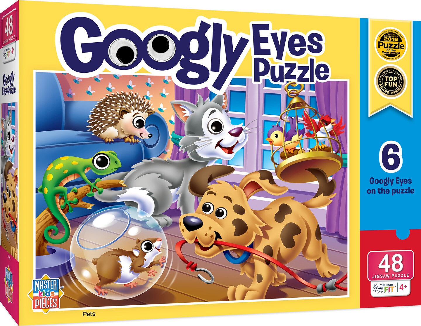 Masterpieces Funny Puzzle - Googly Eyes 48 Piece Jigsaw Puzzle for Kids ...