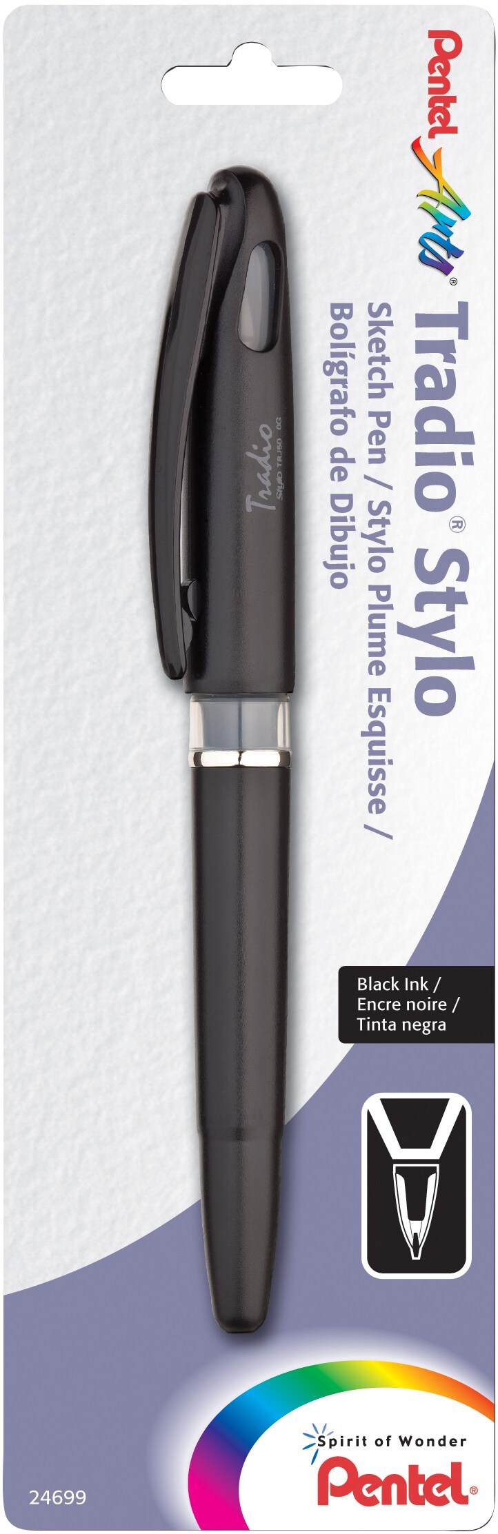 Pentel Arts Tradio Stylo Sketch Pen-Black Ink