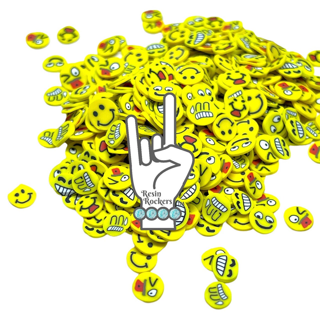 Emotional Emojis Polymer Clay Pieces for Epoxy and UV Resin Art