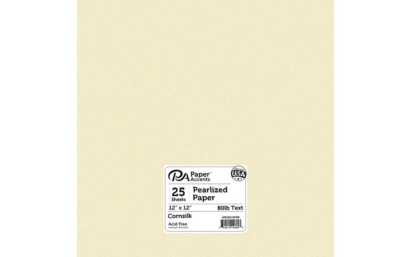 Paper Pearlized 12x12 80lb 25pcPk Cornsilk | Michaels