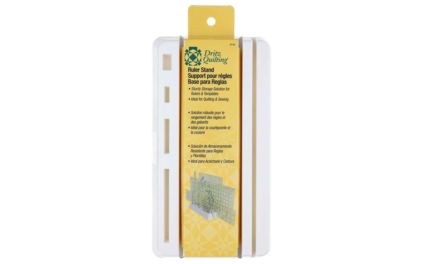 Dritz Quilting Ruler Stand 10 Slots White