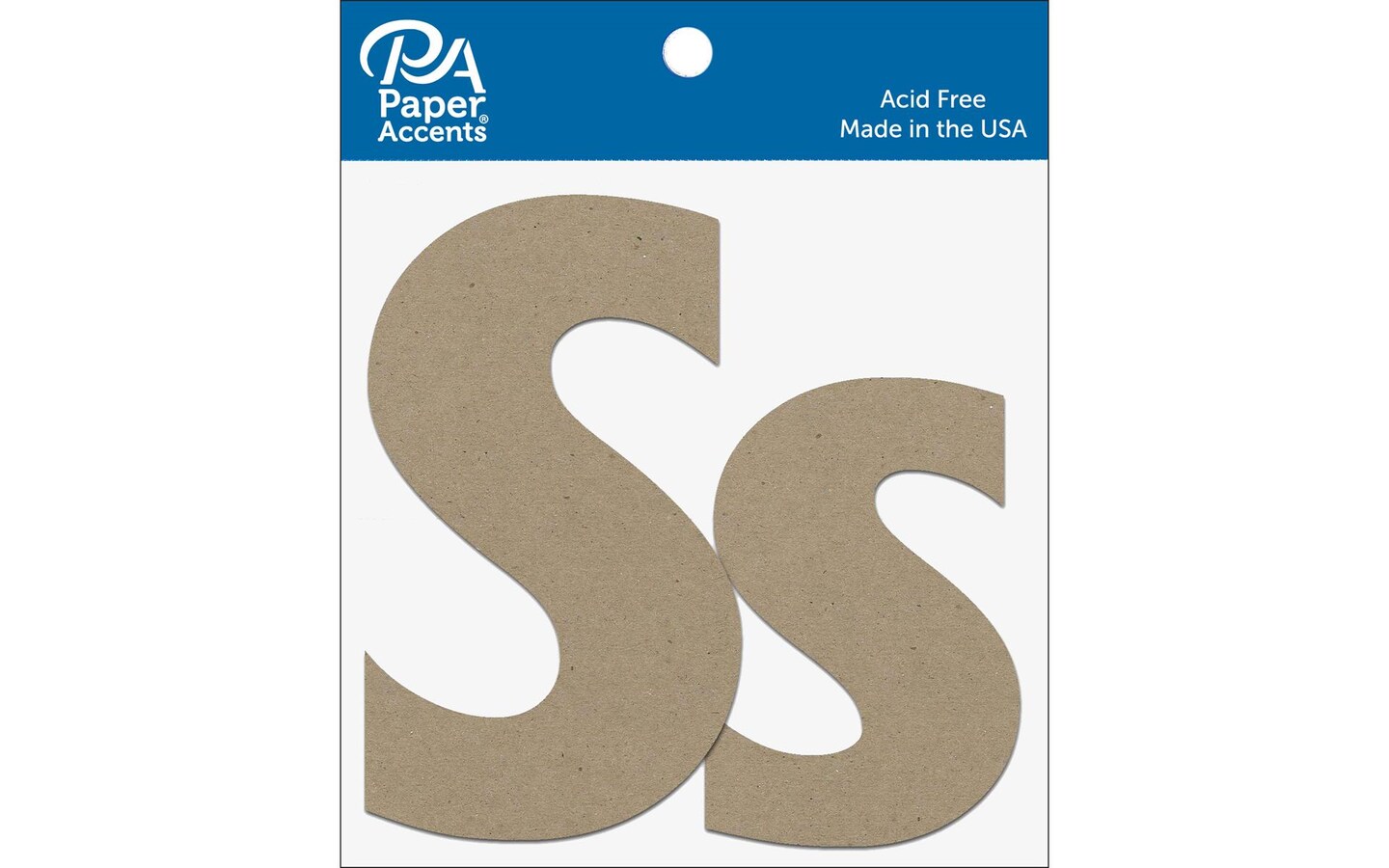 Chipboard Letter 4&#x22; Ss 2pc Natural