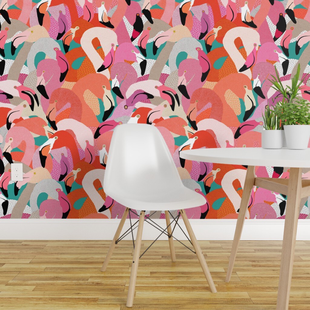 Flamingo Peel and Stick Wallpaper