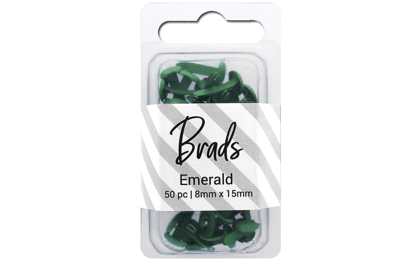 Accent Design Paper Accents Brads 4.5mm x 8mm 100pc Solid Emerald, Brads for Paper Crafts, Brads Paper Fasteners, Metal Brads, Wire Brads, Small Brads, Emerald Brads