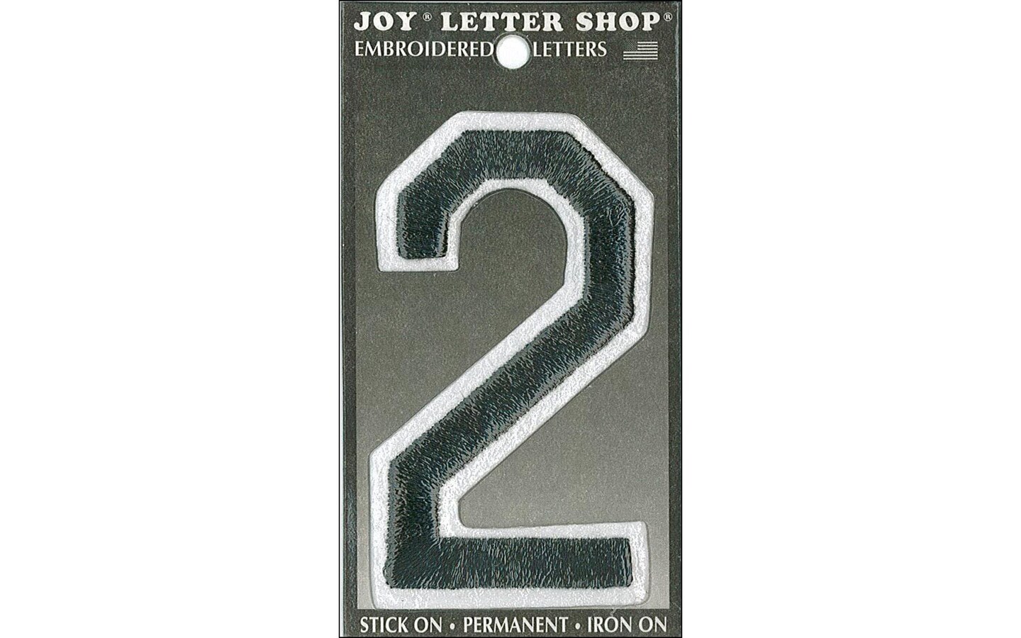 Joy Applique Letter Iron On Varsity 3&#x22; Black 2