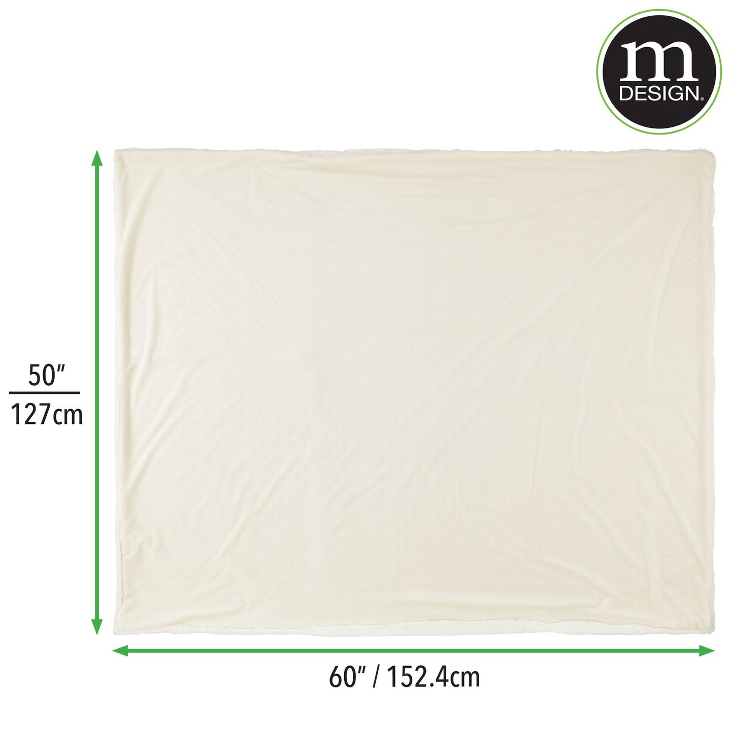 mDesign Super Warm Plush, Soft, and Big Faux Fur Polyester Throw Blanket
