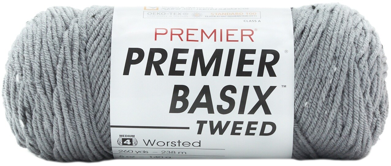 Premier Basix Tweed Yarn-Gray Tweed