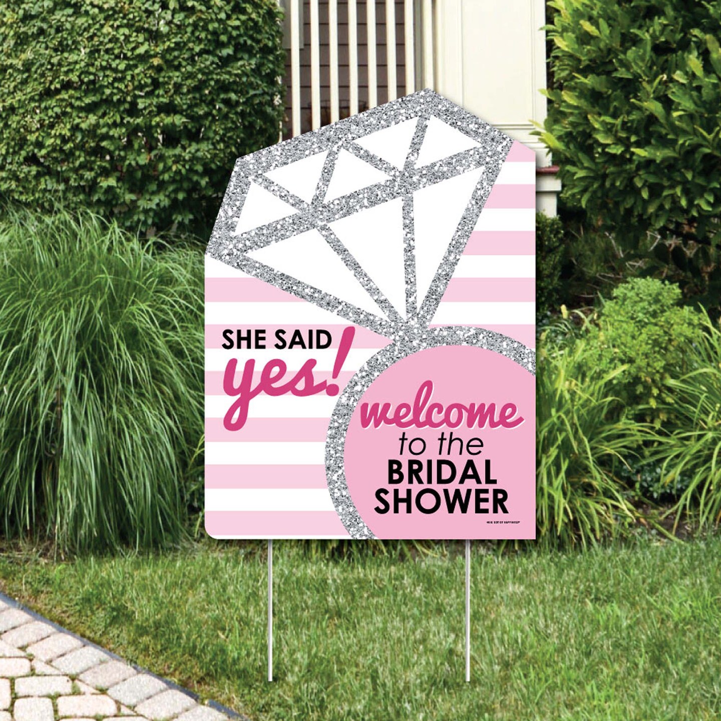Big Dot of Happiness Bride-to-Be - Bridal Shower Party Decorations - Classy Bachelorette Welcome Yard Sign