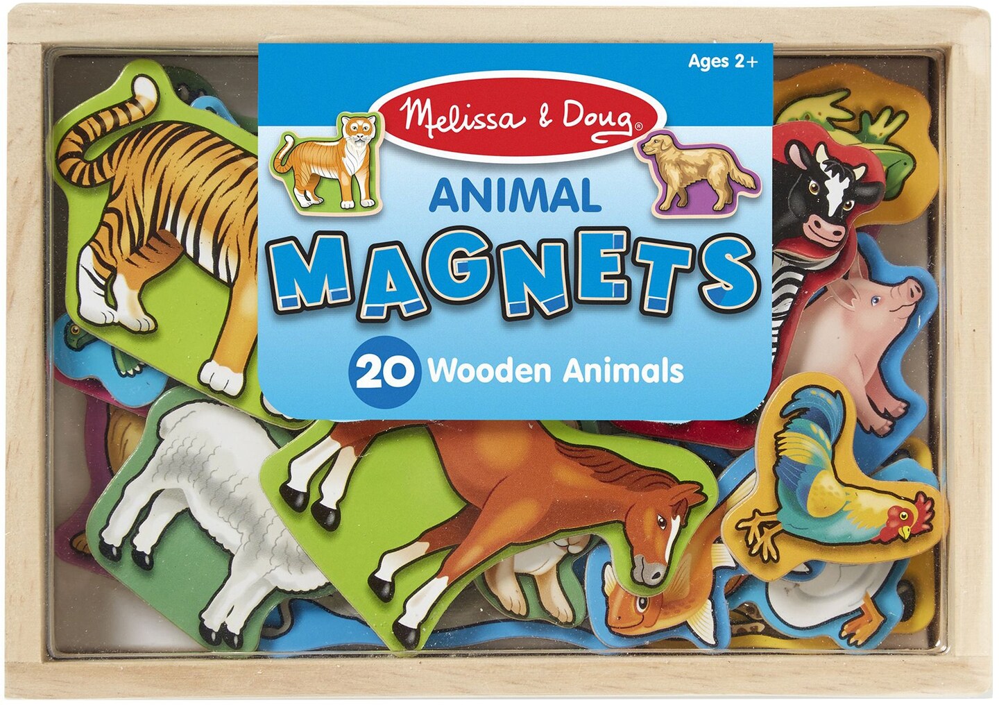 Melissa &#x26; Doug Wooden Magnet Set 20/Pkg-Animals
