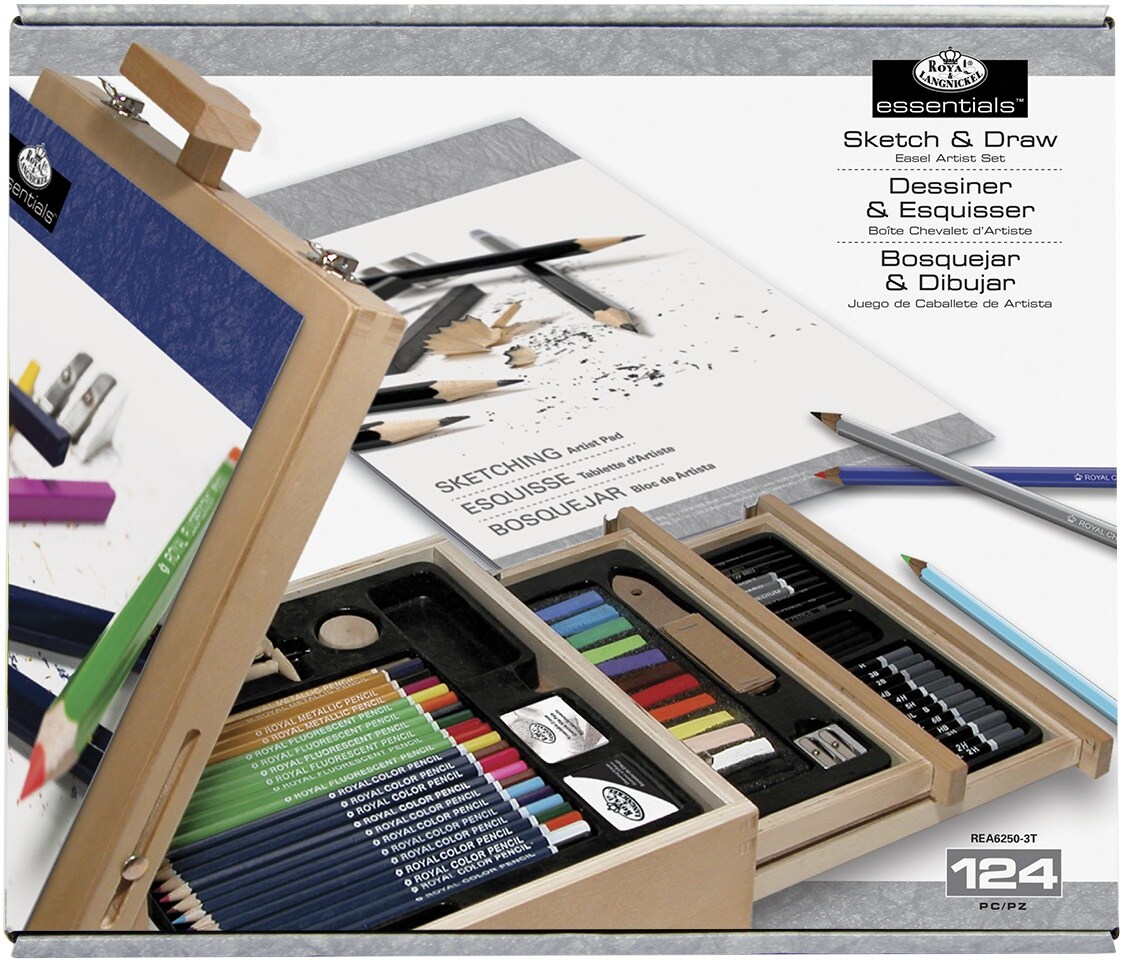 Royal Langnickel essentials(TM) Easel Artist Set-Sketching & Drawing